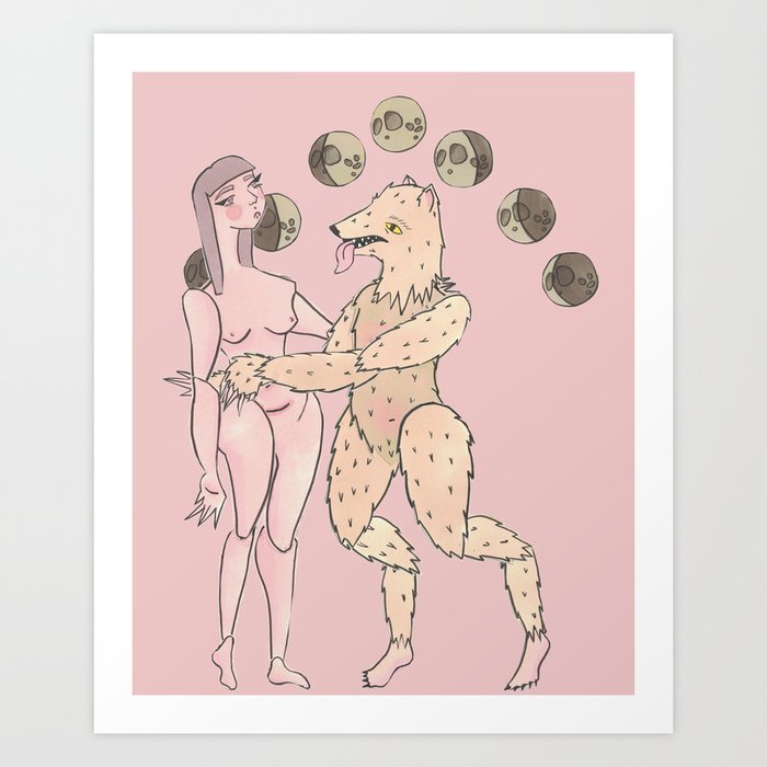 Werewolf Lover Art Print