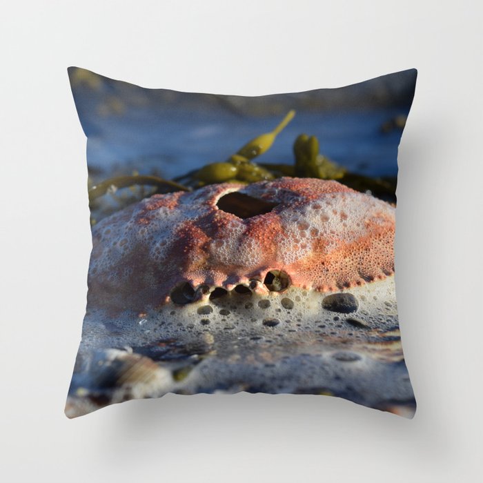 Beached Crab Throw Pillow