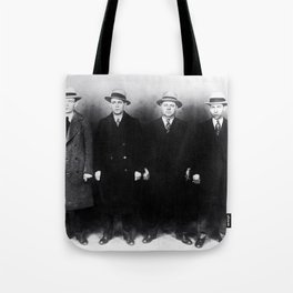 The Syndicate - 'Lucky' Luciano & New York gangsters Ed Diamond, Jack Diamond, & Fatty Walsh black and white photography / photographs Tote Bag