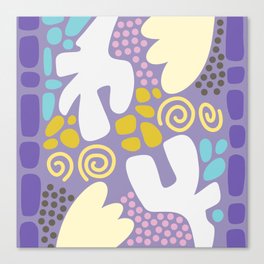 Abstract vintage colors pattern collection 3 Canvas Print