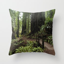 Redwood Roaming - California Wanderlust Throw Pillow