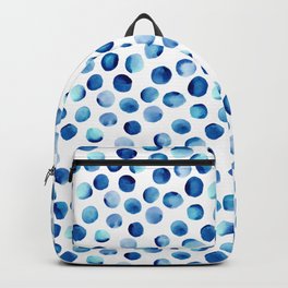 Watercolor Dots // Royal Blue Backpack