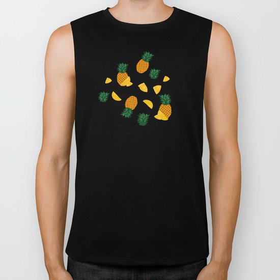 Pineapple Pattern Biker Tank