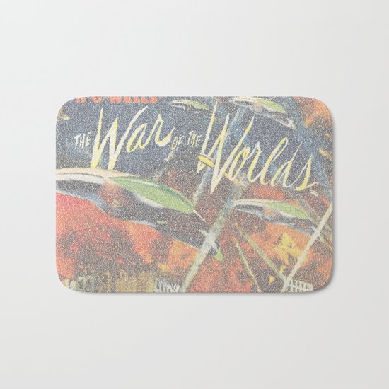 War Of The Worlds Script Print Bath Mat