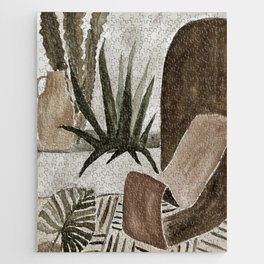 hand painted  Cactus yard 2 Jigsaw Puzzle