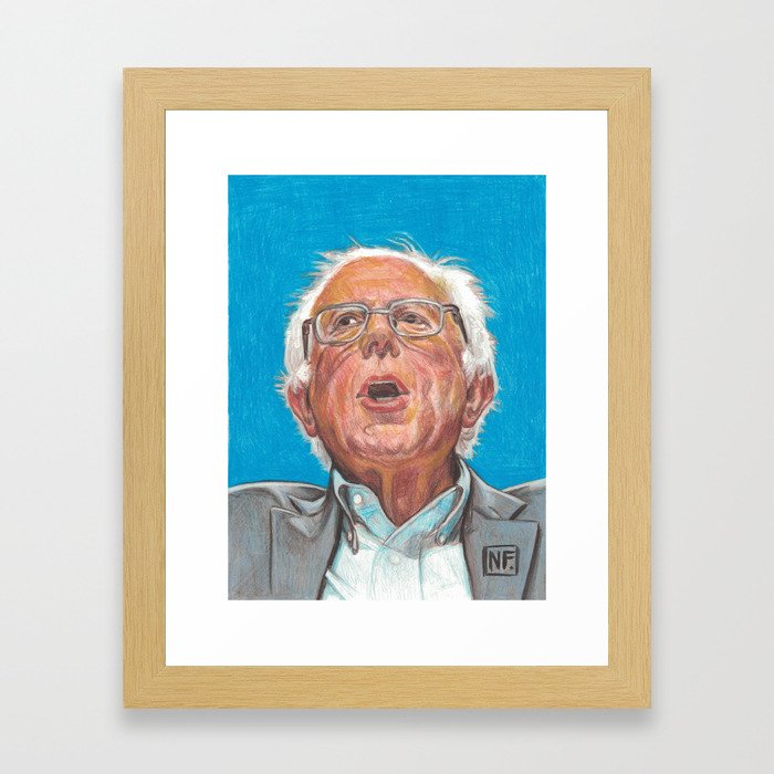 Senator Bernie Sanders Candidate for the Democratic nomination for President of the United States Framed Art Print