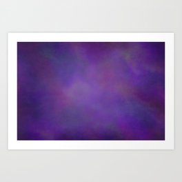 Abstract Soft Watercolor Gradient Ombre Blend 14 Dark Purple and Light Purple Art Print