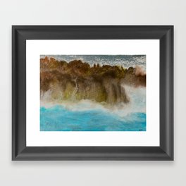 Oceanside Cliff Framed Art Print