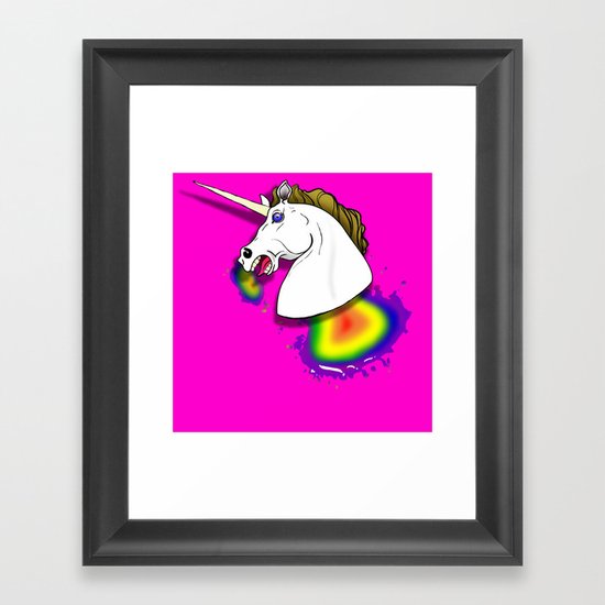HOMOPHOBIA KILLS UNICORNS Framed Art Print