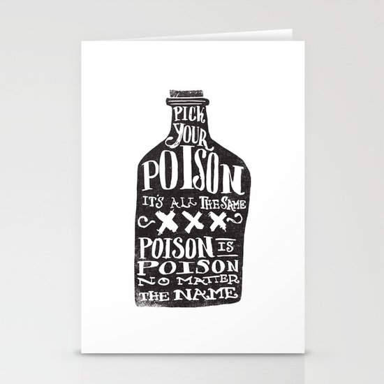 PICK YOUR POISON - REVERSE Stationery Cards