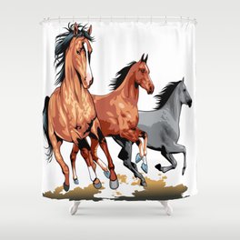 Horses Running Shower Curtain