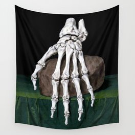 skeleton of a hand by Jan l'Admiral Wall Tapestry