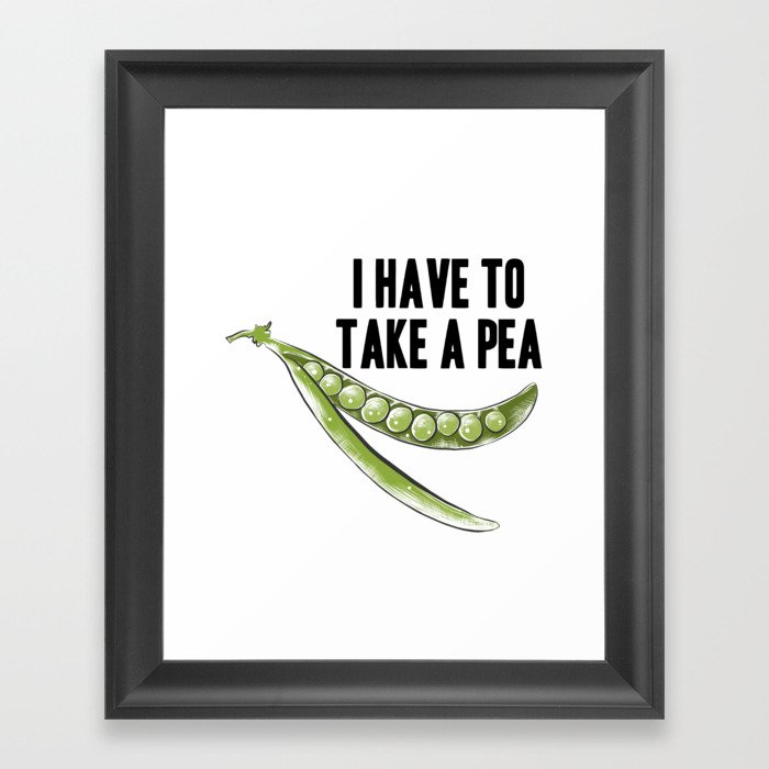 Pee Pea pea vegetable vegetarian gift Framed Art Print
