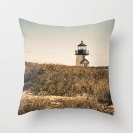 Nantucket Lighthouse Throw Pillow