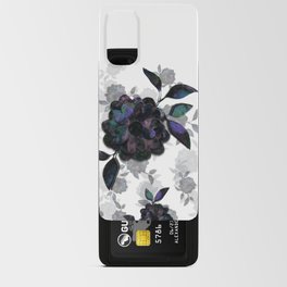 Dark Flowers white background Android Card Case