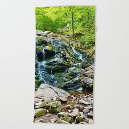 Waterfall in the Valley Beach Towel