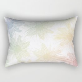 Rainbow Flowers - Alcohol Ink Art Rectangular Pillow