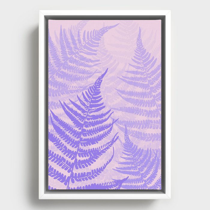 Violet fern Framed Canvas