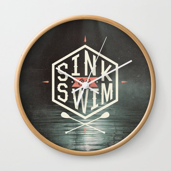 SINK OR SWIM Wall Clock
