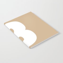 3 (White & Tan Number) Notebook