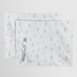 Baby Blue Raindrops pattern  Placemat