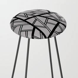 Abstract geometric pattern - gray. Counter Stool