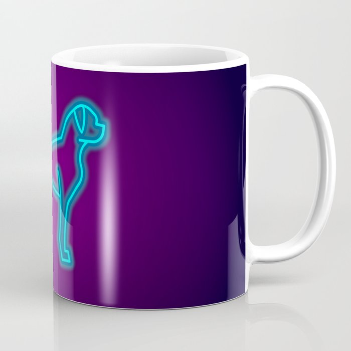 Neon Boxer Dog Coffee Mug By Misomiso Society6 Neon Boxer Dog Coffee Mug