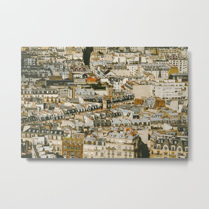 A Mosaic of Apartments in Paris, France. Metal Print