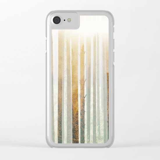 Golden Winter Forest 4 Clear iPhone Case