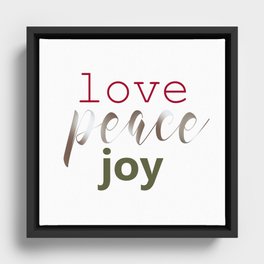 Love Peace Joy Framed Canvas