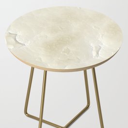 White Stone Side Table