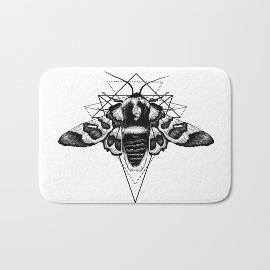 Geometric Moth Bath Mat