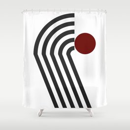 Arch line circle 1 Shower Curtain