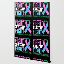 Thyroid Cancer Ribbon Awareness Survivor Wallpaper