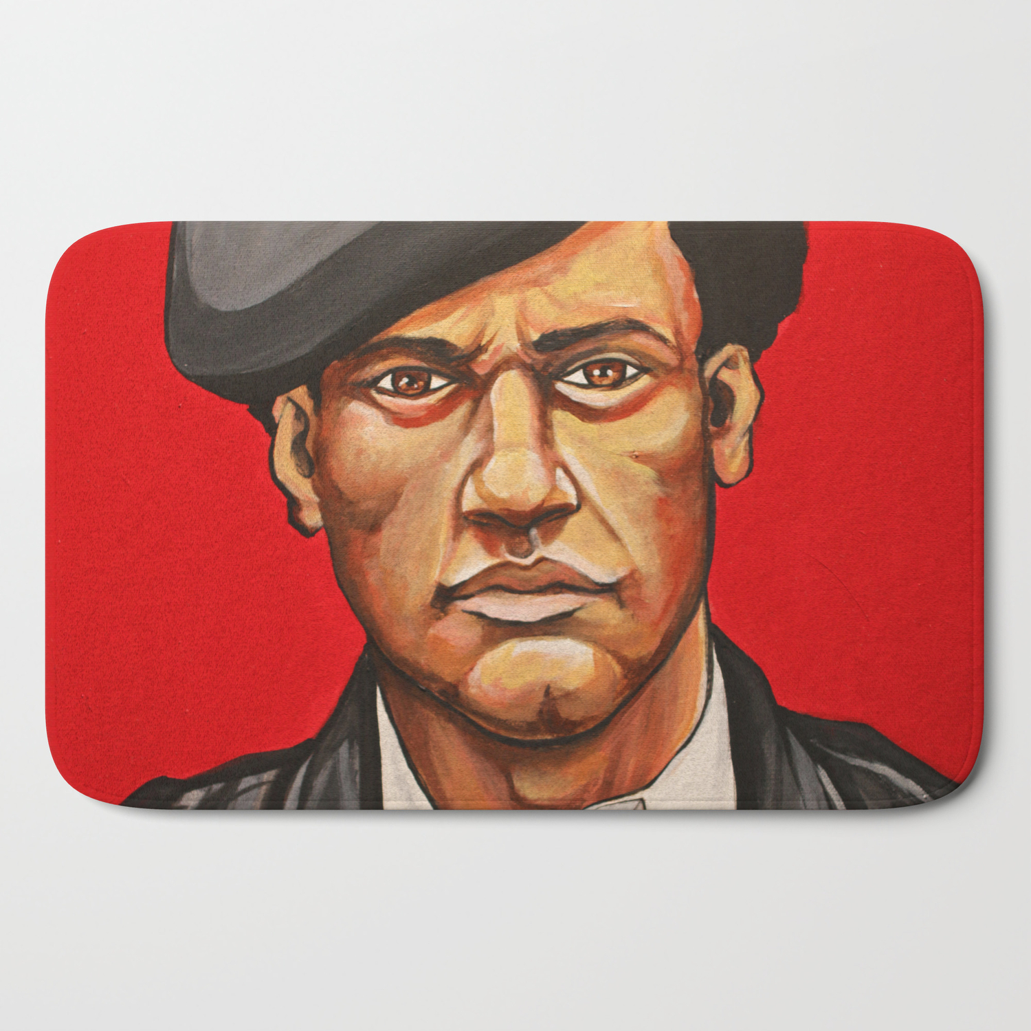 Huey Newton Revolutionary Bath Mat By Aaronmaybin Society6
