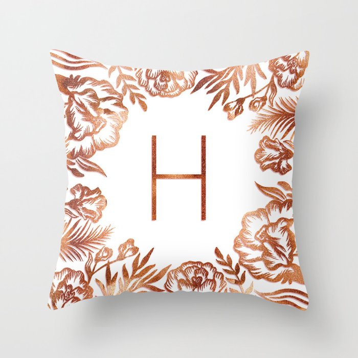 Letter outlet h pillow