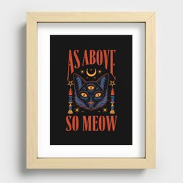 As Above, So Meow Recessed Framed Print