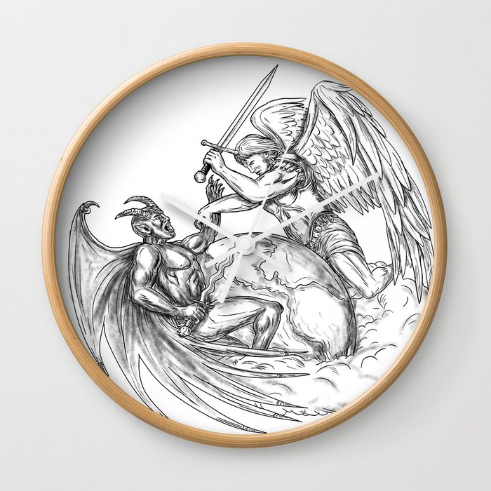 Angel fighting demon tattoo