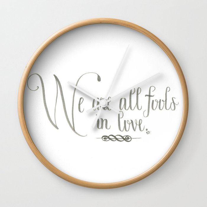 Fools In Love Wall Clock
