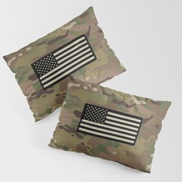 U.S. Flag: Woodland Camouflage Pillow Sham