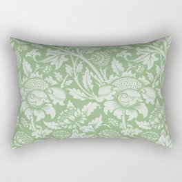 Vintage William Morris Chrysanthemum  Floral Pattern Rectangular Pillow