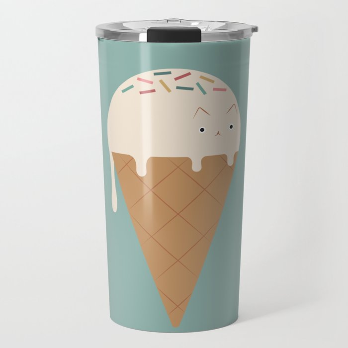Ice Cream Cat Travel Mug