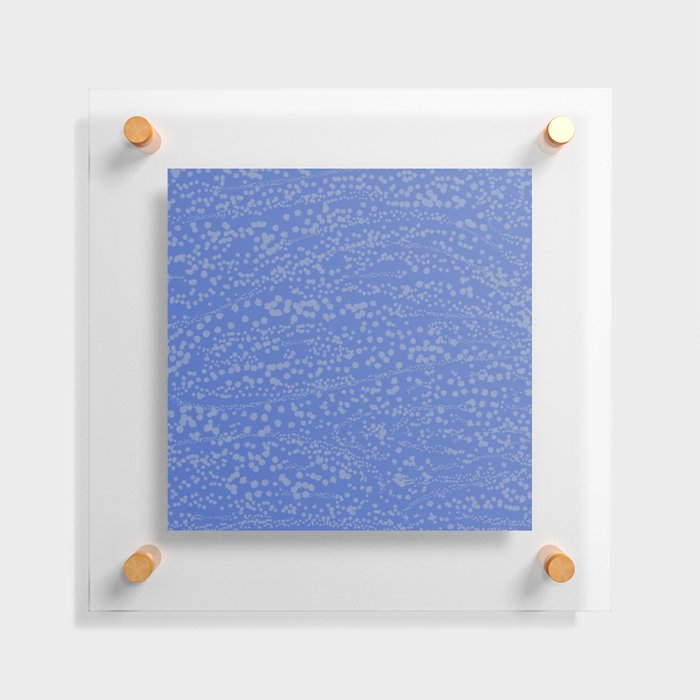 Strata - Organic Ink Blot Abstract in Blue Floating Acrylic Print