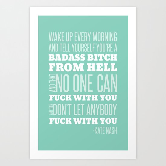 WAKE UP- Green Art Print