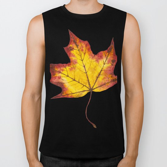 Autumn Leaf 04 Biker Tank