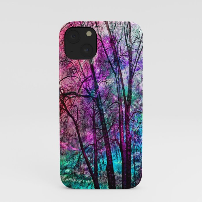 Purple teal forest iPhone Case