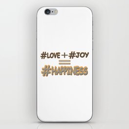 "HAPPINESS EQUATION" Cute Expression Design. Buy Now iPhone Skin