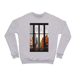New York City Window #2-Surreal View Collage Crewneck Sweatshirt