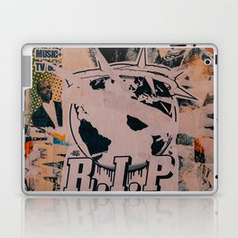 Stripped Poster Graffiti Manifesto in the Streets of Bologna Laptop Skin