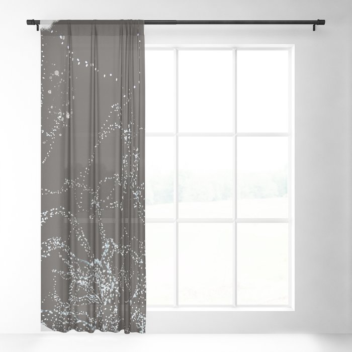 Floor Stars Sheer Curtain By Macdeetee Society6